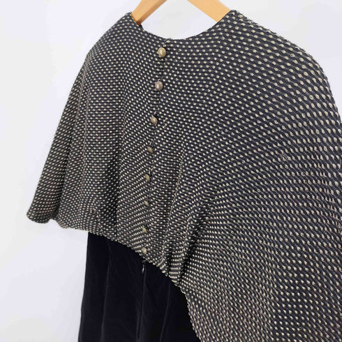 ハナエモリ HANAE MORI ラメ糸 ベロア S/S ワンピース レディース 9A3