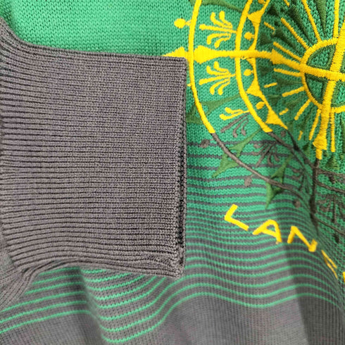ランセル LANCEL フロント刺繍クルーネックニット メンズ