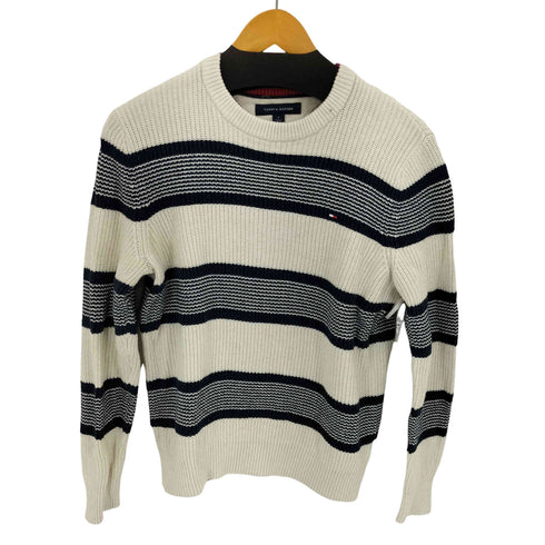 トミーヒルフィガー TOMMY HILFIGER コットン100% ボーダーニット メンズ JPN:M