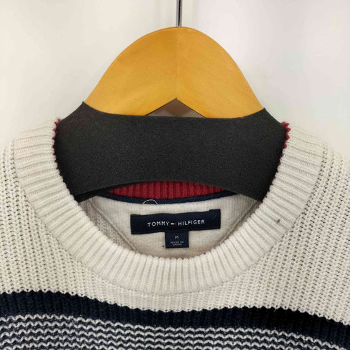 トミーヒルフィガー TOMMY HILFIGER コットン100% ボーダーニット メンズ JPN:M