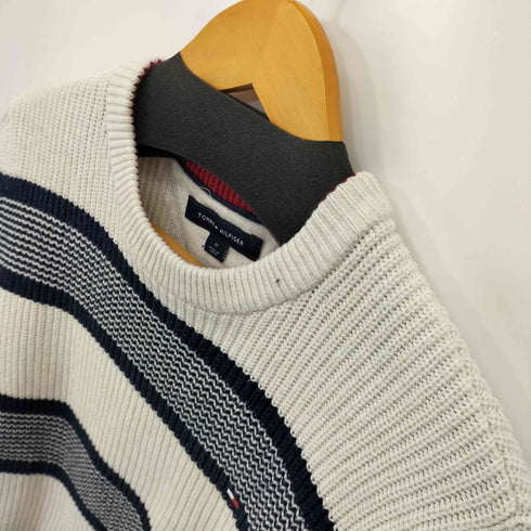 トミーヒルフィガー TOMMY HILFIGER コットン100% ボーダーニット メンズ JPN:M