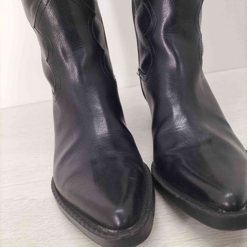 ザラ ZARA レザーウエスタンブーツ レディース 37