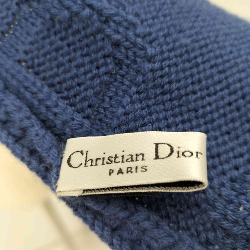 クリスチャンディオール Christian Dior ガリアーノ期 ロゴ総柄 ウールニットマフラー レディース