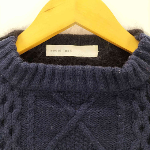 サカイラック sacai luck 14AW アンゴラドッキング ケーブルニット レディース JPN:1