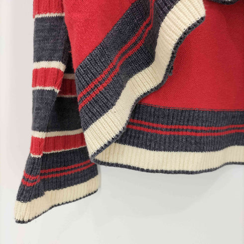 ヴィヴィアンウエストウッド アングロマニア Vivienne Westwood ANGLOMANIA ワンポイント オーブ刺繍 Vネック コットン プルオーバー ニット メンズ FR:38