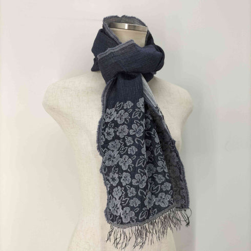 バーニーズニューヨーク BARNEYS NEWYORK イタリア製 花柄フリンジストール メンズ