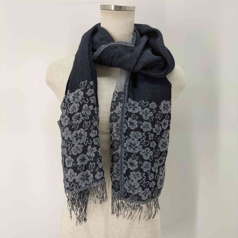 バーニーズニューヨーク BARNEYS NEWYORK イタリア製 花柄フリンジストール メンズ