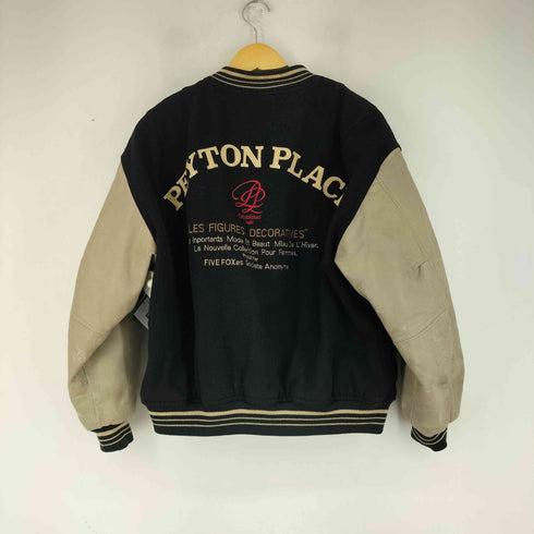 PEYTON PLACE 袖レザー スタジャン メンズ