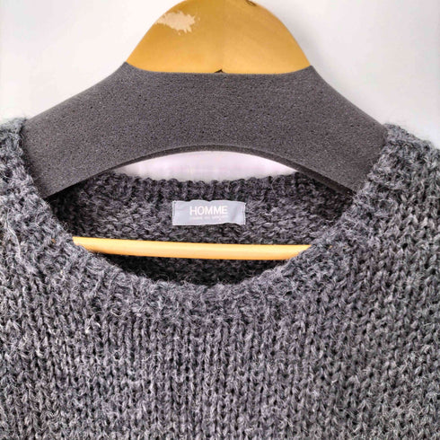コムデギャルソンオム COMME des GARCONS HOMME 80s デカオム ウール100% パフスリーブニット メンズ