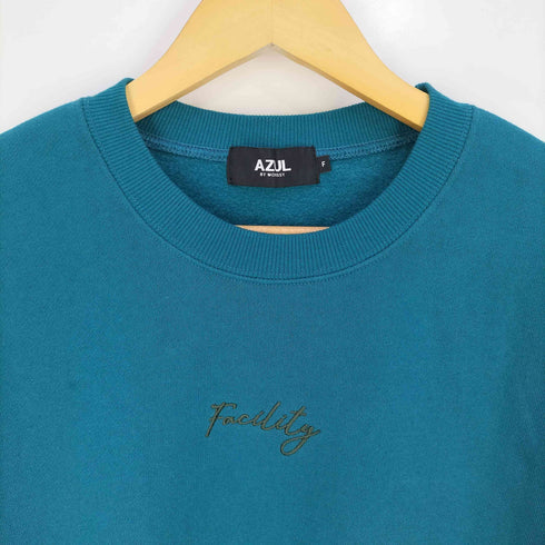 アズールバイマウジー AZUL by moussy EMBROIDERY BIG PULLOVER 刺繍 ビック スウェット メンズ FREE