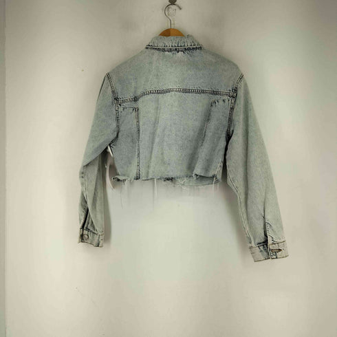 ザラ ZARA カットオフデニムジャケット レディース import:XS