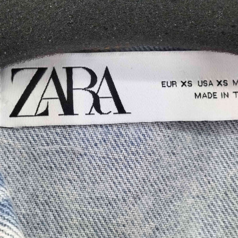 ザラ ZARA カットオフデニムジャケット レディース import:XS