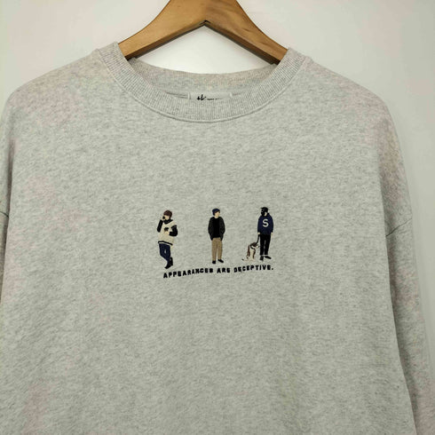 ティーケータケオキクチ tk. TAKEO KIKUCHI 3人刺繍裏毛プルオーバー メンズ