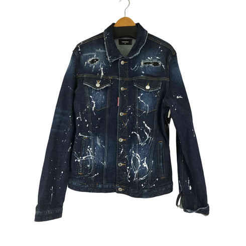 ディースクエアード DSQUARED2 ペイント加工 デニムジャケット メンズ 54