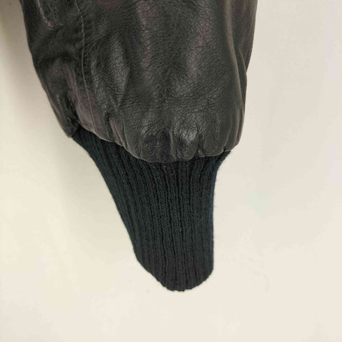襟ボア レザージャケット メンズ