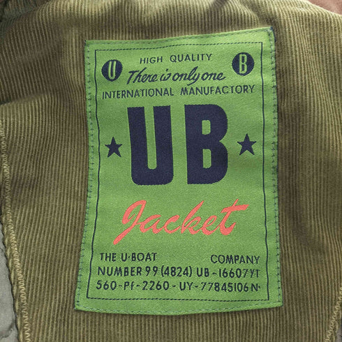 U.B FEDI 裏地キルティング レザー切替 テーラードジャケット メンズ
