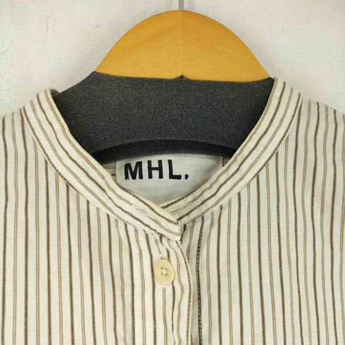エムエイチエル MHL. ストライプ L/S バンドカラーシャツ レディース JPN:1