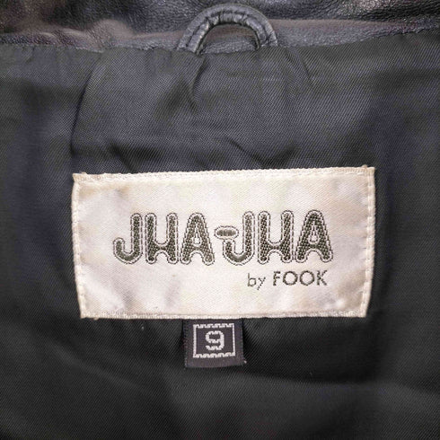 ジャジャ JHA-JHA MADE IN KOREA スタンドネック デザインレザーハーフコート レディース 9