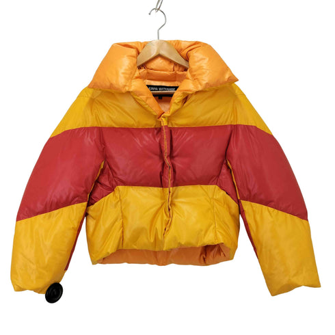 ジュンヤワタナベコムデギャルソンマン JUNYA WATANABE COMME des GARCONS MAN AD2004 クロップド丈デザインシルエットダウンジャケット レディース M