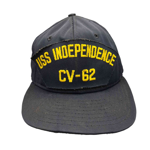 USS INDEPENDENCE CV-62 インディペンデンス アメリカ海軍 航空母艦 ワッペン スナップバック キャップ メンズ