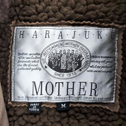 ハラジュクマザー HARAJUKU MOTHER G-1 襟ボアレザーフライトジャケット メンズ M