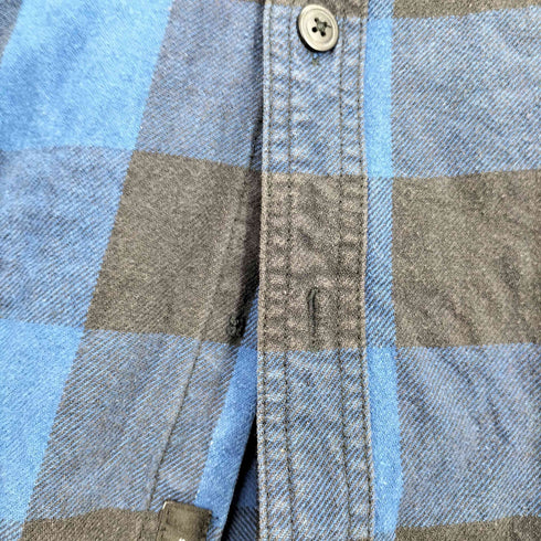 デウスエクスマキナ Deus Ex Machina Long Sleeve Service Check Shirt ロゴ 刺繍 バッファローチェック フラップポケット ネルシャツ メンズ JPN:L