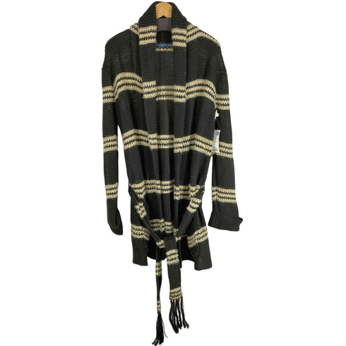 ラルフローレン RALPH LAUREN 00S シルク混 ボーダー ガウン ニットカーディガン レディース import:S