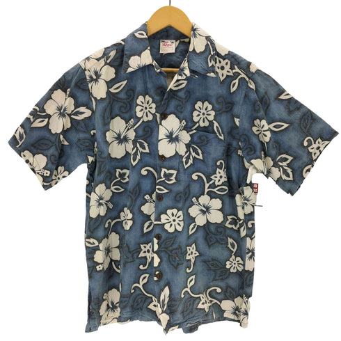 ゴーベアフット GO BareFoot USA製 ハイビスカス オープンカラーシャツ メンズ JPN:2