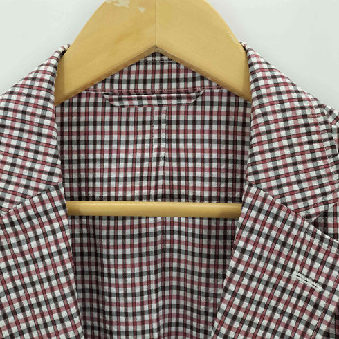 ザスコッチハウス The Scotch House リネン混 チェックテーラードジャケット メンズ import:L