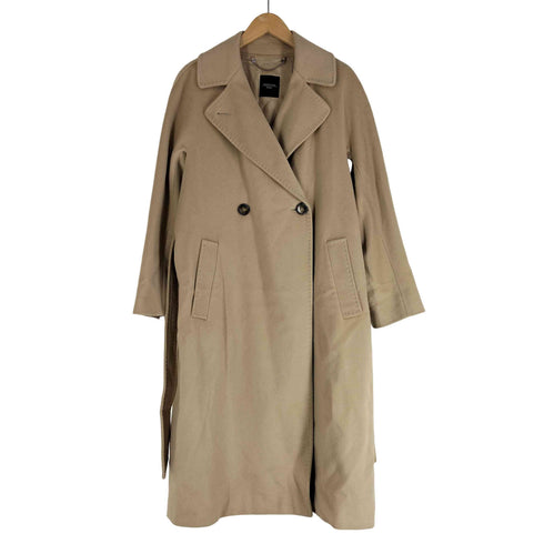 マックスマーラウィークエンド MAX MARA WEEKEND メリノウール100 ベルデッド ロングコート メンズ 38
