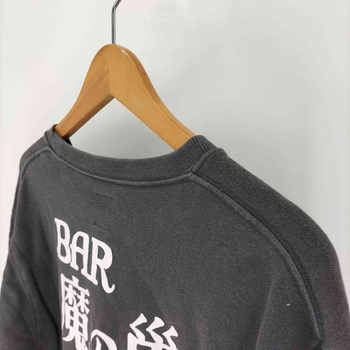 デザインティーシャツストアグラニフ Design Tshirts Store graniph コラボ BAR魔の巣 刺繍 クルーネック スウェット メンズ JPN:M
