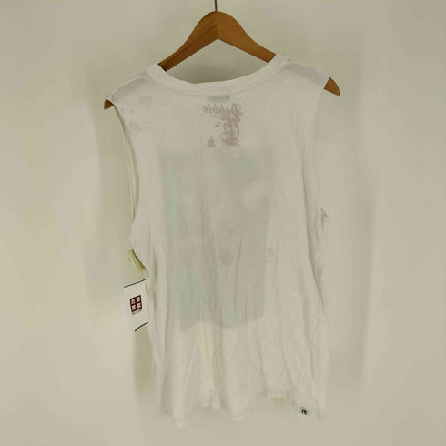 ヒステリックグラマー HYSTERIC GLAMOUR DH/MY HEART BEAT F Y pt My Heart Beat For You カットオフ ノースリーブ トップ メンズ FREE