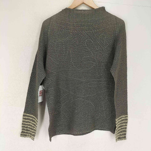 イッセイミヤケ ISSEY MIYAKE 90S 94SS 編み込みデザインランダムプリーツブラウス レディース L