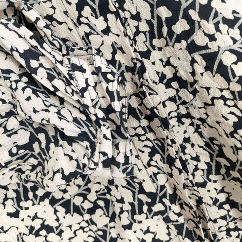イッセイミヤケペルマネンテ ISSEY MIYAKE PERMANENTE 90S 96SS 小花柄ナイロンフラップポケットシャツ レディース S