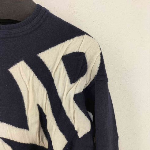 エンポリオアルマーニ EMPORIO ARMANI カシミヤ混 ウール ロゴニット メンズ JPN:M