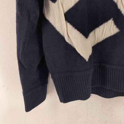 エンポリオアルマーニ EMPORIO ARMANI カシミヤ混 ウール ロゴニット メンズ JPN:M