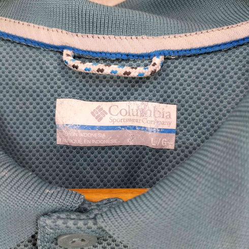 コロンビア Columbia フロントロゴ刺繍 ポロシャツ メンズ import:L