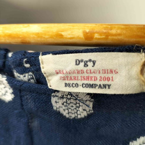 D*g*y ドット リネン 七分丈 ワンピース レディース 3L