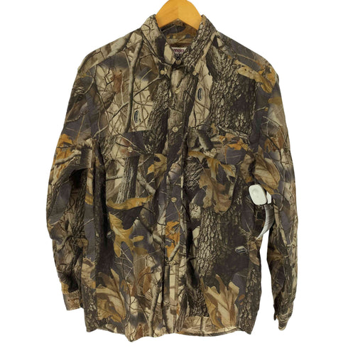 ラングラー Wrangler 80-90S RUGGED WEAR Real Tree Camouflage Pattern リアルツリー フラップポケット ボタンダウン ハンティング シャツ メンズ import:M