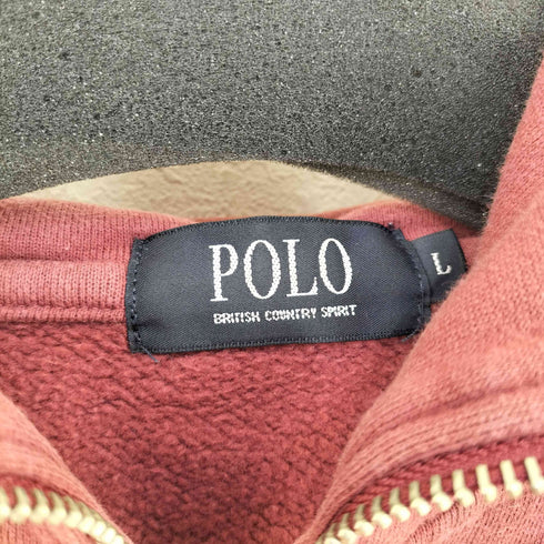 ポロブリティッシュカントリースピリット POLO BRITISH COUNTRY SPIRIT フロント プリントパーカー ダブルジップ メンズ JPN:L