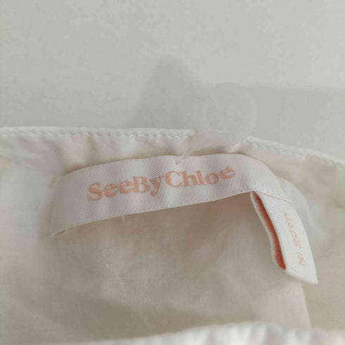 シーバイクロエ SEE BY CHLOE MADE IN PORTUGAL サイドジップ フラワーデザインスカート レディース EUR:34