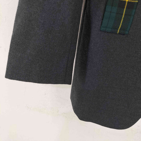 コムデギャルソンオムプリュス COMME des GARCONS HOMME PLUS 14AW HOLY JACKET期 チェック切替 チェックポケットジャケット メンズ JPN:S