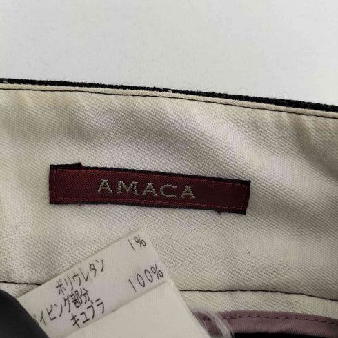 アマカ amaca ピンストライプ ウールスラックス レディース JPN:38