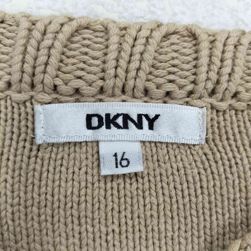 ダナキャランニューヨーク DKNY 00S ロゴプリントクルーネックコットンニット メンズ 16