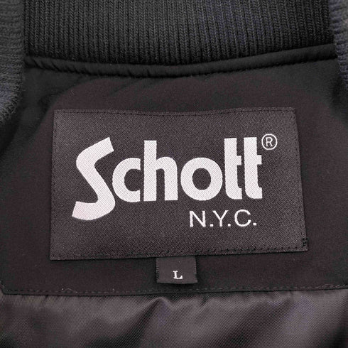 ショット Schott BROSワッペン中綿オーバーサイズジャケット メンズ L