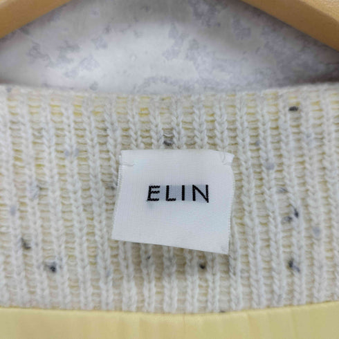 エリン ELIN ロングノーカラーニットコート レディース 36