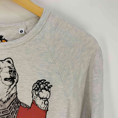 ゴースローキャラバン go slow caravan 鹿の子 8分袖 クマTEE メンズ JPN:1