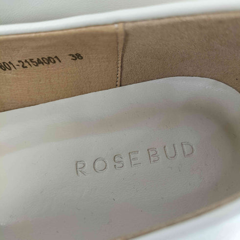 ローズバッド ROSE BUD スタックヒールレザーパンプス レディース JPN:38