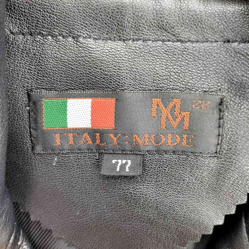 ITALY MODE MM 鹿革 スタンドネック シングル ライダース ジャケット レディース 77