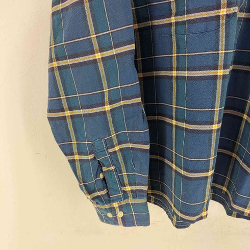 トミーヒルフィガー TOMMY HILFIGER モーリシャス製 両ポケ ロゴ刺繍 チェックBDシャツ メンズ JPN:L